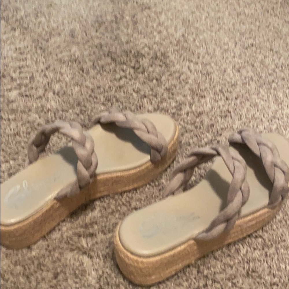 Grey platform slides